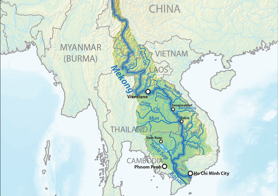 Mekong River On Asia Map - Map of world